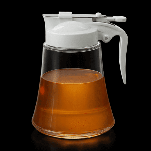 Honey Dispenser No Drip - Easy Squeeze Syrup Dispenser Bottle for Efficient Serving, Honey Squeeze Jar for Kitchen & Coffee Bar, Mess-Free Solution(250ml)