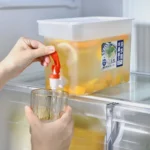 SAAD COLLECTIONS 3500ml Water Pitcher Jug With Faucet Lemon Juice Kitchen Drinkware Kettle Pot Cold Water Bottle Container Heat ResistantThe party water/drink dispenser in the refrigerator.Make all kinds of cold drinks as you like.You can put fruits, tea, honey, milk, juice, and alcohol in the cold kettle. Allows you to drink cool water and drinks at any time in the hot summer.It is the best choice for health preservation, office rest, and parties.