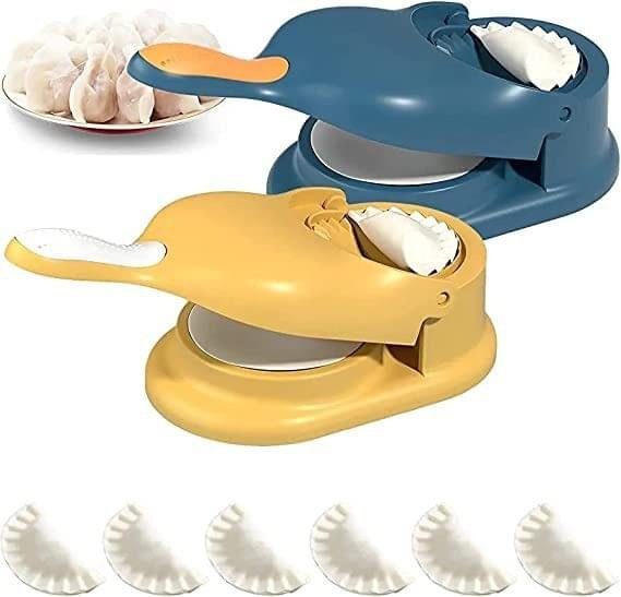 2-in-1 Manual Dumpling Maker & Dough Press Machine | Portable Samosa & Gujiya Mould Tool | Easy Kitchen DIY Pastry Accessor